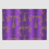 ルクセンパープルと金ゴールドクリスマス 薄葉紙 (正面)