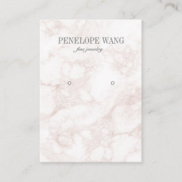 ルクセンピンクマーブルジュエリーイヤリングディスプレイ 名刺