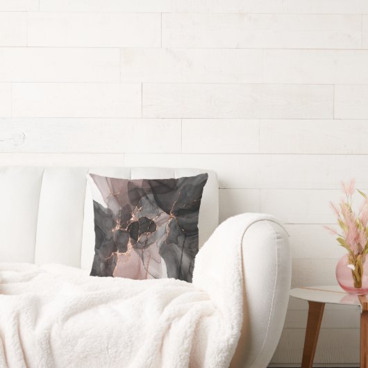 ルクセンピンク金ゴールド浮きバラクッション クッション (ソファ)