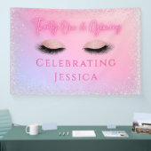 ルクセンピンク21歳白熱［赤熱］光を放つ&21歳の誕生日 横断幕 (トレードショー)