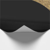 ルクセンブラック金ゴールドパターン包装紙ギフトラップ ラッピングペーパー (角)