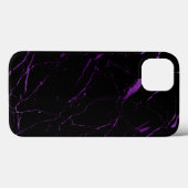 ルクセンブラック&パープル大理石 Case-Mate iPhoneケース (裏面 (横))