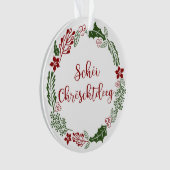 ルクセンブルギッシュメリークリスマスシェイ・クラフトデグ オーナメント (正面)