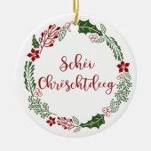 ルクセンブルギッシュメリークリスマスシェイ・クラフトデグ セラミックオーナメント (正面)