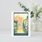 ルクセンブルクのヴィンテージ旅行ポスター ポストカード (スタンド正面)