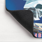 ルクセンブルクの図解入りの、写真付きの地図の旅行ポスター。 マウスパッド (コーナー)