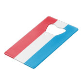 ルクセンブルクの国旗 クレジットカード栓抜き (正面アングル)