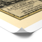 ルクセンブルクの地図1712 ポスター (角)