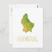 ルクセンブルクの地図 ポストカード (正面/裏面)