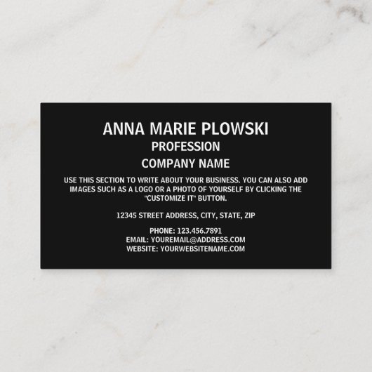 ルクセンブルクの旗と紋章, ルクセンブルク 名刺 (裏面)