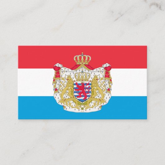 ルクセンブルクの旗と紋章, ルクセンブルク 名刺 (正面)