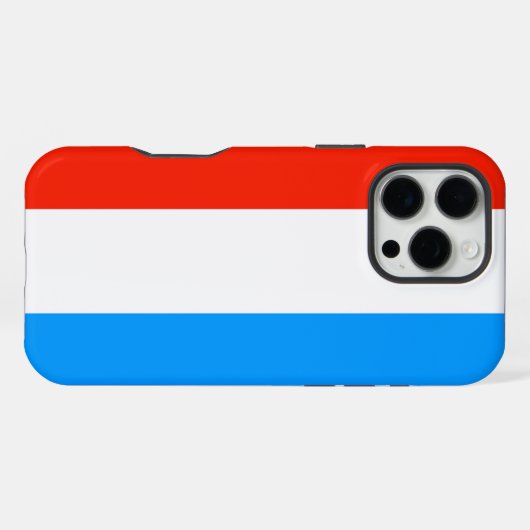 ルクセンブルクの旗 iPhoneケース (裏面横)