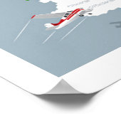 ルクセンブルクの漫画の地図 ポスター (角)