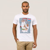 ルクセンブルクの漫画の地図 Tシャツ (正面フル)