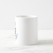 ルクセンブルクの紋章（下に名前を付けて） コーヒーマグカップ (中央)