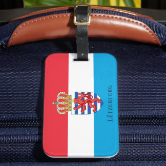 ルクセンブルクの紋章（下に名前を付けて） ラゲッジタグ