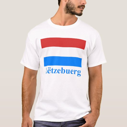 ルクセンブルクはLuxembourgianの名前と印を付けます Tシャツ (正面)