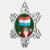 ルクセンブルクを象徴するサンタクロース スノーフレークピューターオーナメント (右)