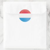 ルクセンブルク丸アイコン国旗 ラウンドシール (バッグ)