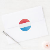 ルクセンブルク丸アイコン国旗 ラウンドシール (封筒)