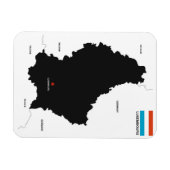 ルクセンブルク国の国旗 マグネット (横)