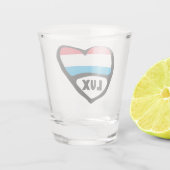ルクセンブルク国コード国旗のハートルクス ショットグラス (裏面)