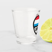 ルクセンブルク国コード国旗のハートルクス ショットグラス (左)