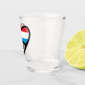 ルクセンブルク国コード国旗のハートルクス ショットグラス (右)
