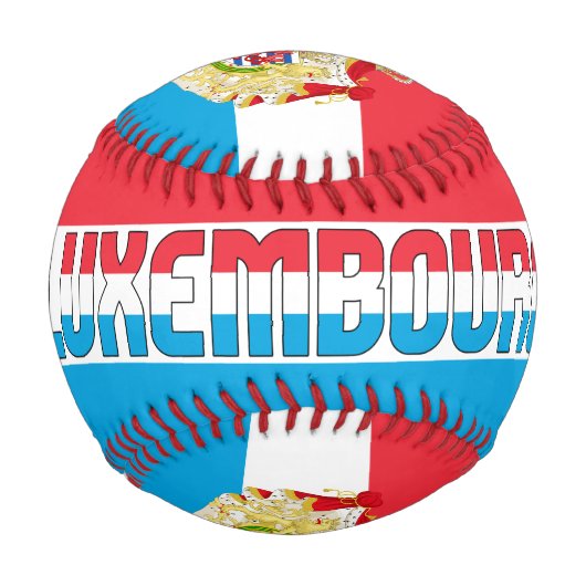 ルクセンブルク国旗と国軍服 野球ボール (正面)