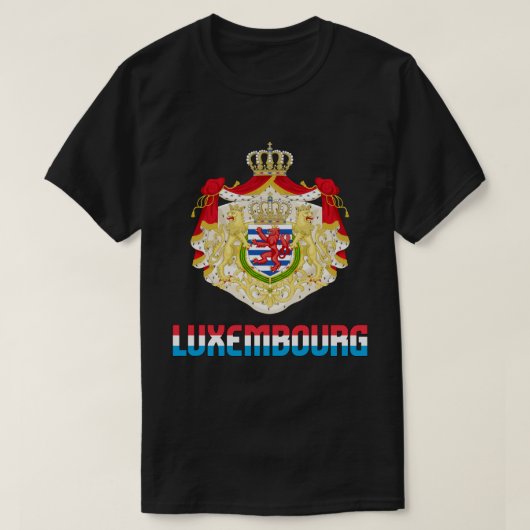 ルクセンブルク国旗と国軍服 Tシャツ (デザイン正面)