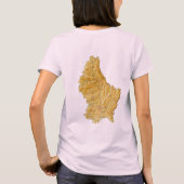ルクセンブルク国旗と地図dk Tシャツ (裏面)
