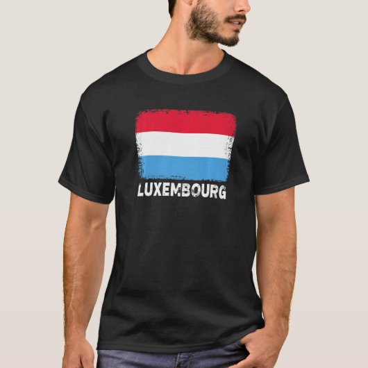 ルクセンブルク国旗のサポート:ルクセンブルガーの女性 Tシャツ (正面)