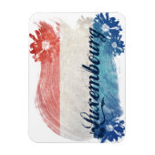 ルクセンブルク国旗のデザイン マグネット (縦)