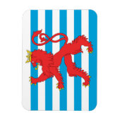 ルクセンブルク国旗の磁石 – 赤いライオン マグネット (縦)