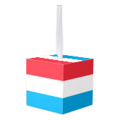 ルクセンブルク国旗 キューブオーナメント (裏面アングル)