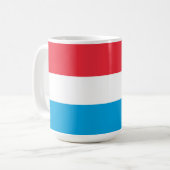 ルクセンブルク国旗 コーヒーマグカップ (正面左)