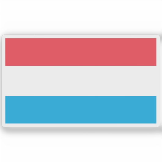 ルクセンブルク国旗 シール (正面)