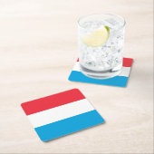 ルクセンブルク国旗 スクエアペーパーコースター (インサイチュ)