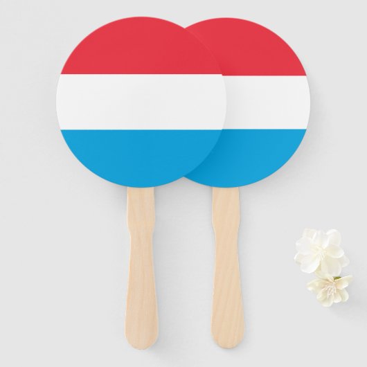 ルクセンブルク国旗 ハンドファン (正面&裏面)