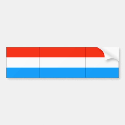ルクセンブルク国旗 バンパーステッカー (正面)