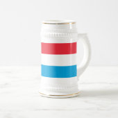ルクセンブルク国旗 ビールジョッキ (正面右)