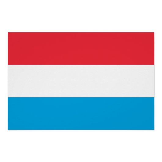 ルクセンブルク国旗 ポスター (正面)