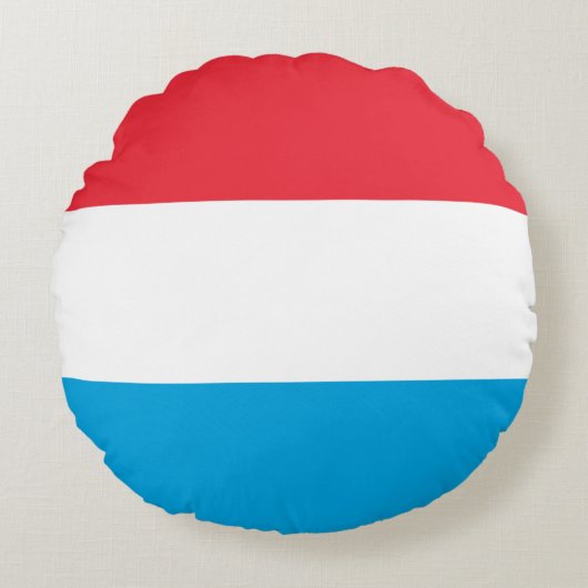 ルクセンブルク国旗 ラウンドクッション (正面)