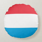 ルクセンブルク国旗 ラウンドクッション (正面)