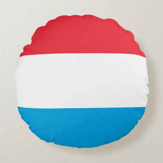 ルクセンブルク国旗 ラウンドクッション (正面)