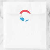 ルクセンブルク国旗 ラウンドシール (バッグ)