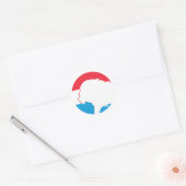 ルクセンブルク国旗 ラウンドシール (封筒)