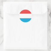 ルクセンブルク国旗 ラウンドシール (バッグ)