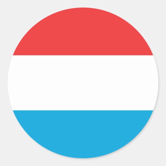 ルクセンブルク国旗 ラウンドシール (正面)