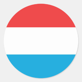 ルクセンブルク国旗 ラウンドシール